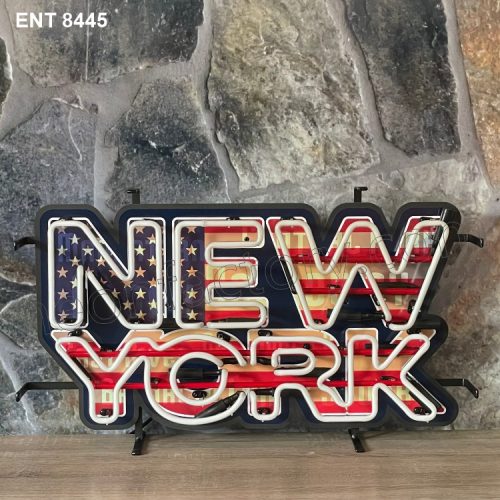 ENT 8445 New York neon sign neonfactory car designs logo fifties Signs USA bar decoration mancave vintage store