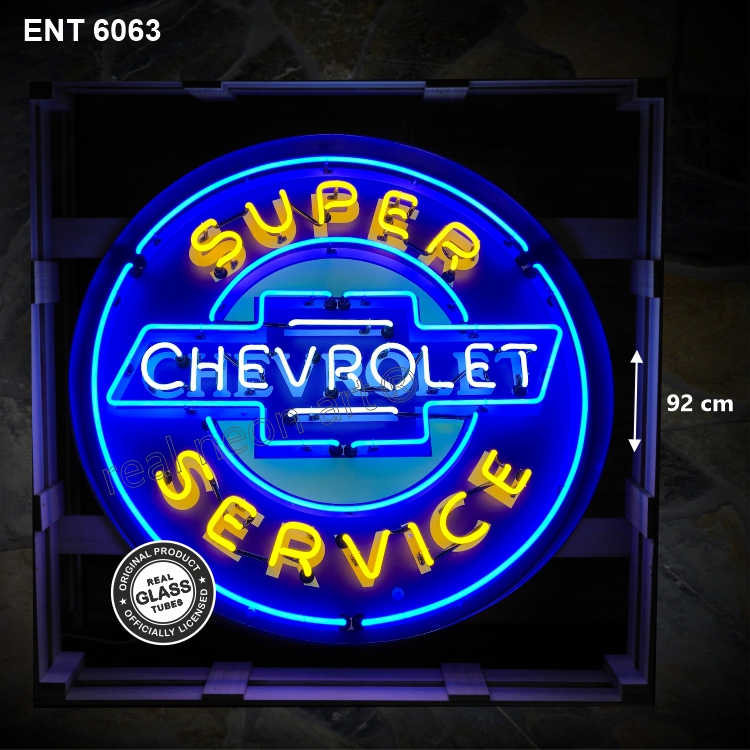 ENT 6063 chevrolet super service neon extra large