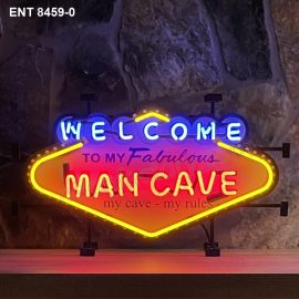 ENT 8459 welcome to my mancave neon sign las vegas arcadia neonfactory neon designs logo fifties Signs USA