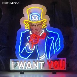 ENT 8472 I want you neon sign neonfactory neon designs logo fifties Signs USA