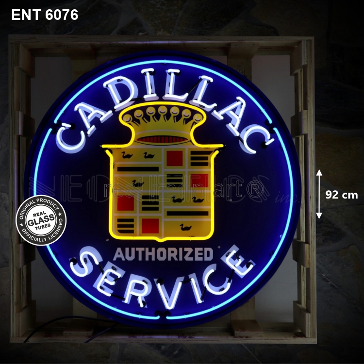 ENT 6076 Cadillac service XL neon sign vintage automobile car American tractor neonfactory neon designs logo Signs gasoline USA American sale shop