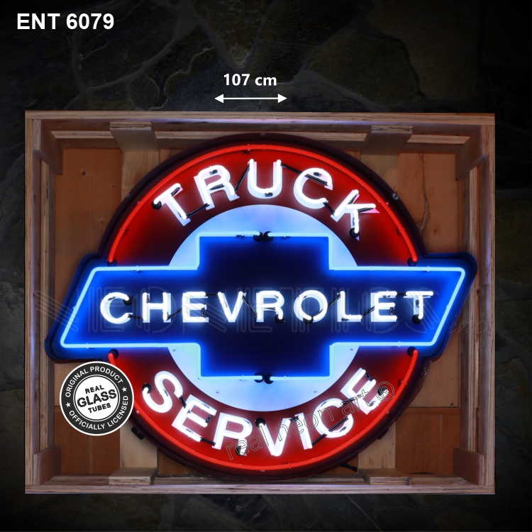 ENT 6079 Chevrolet truck service XL neon sign vintage automobile car fifties American tractor neonfactory neon designs logo Signs gasoline USA American sale shop