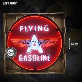 ENT 6081 Flying A gasoline XL neon sign vintage automobile car American tractor neonfactory neon designs logo Signs gasoline USA American sale shop