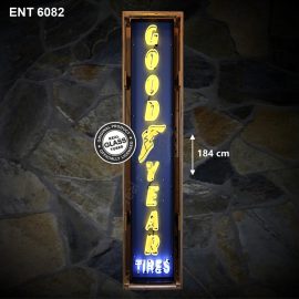 ENT 6082 Goodyear vertical XL neon sign vintage automobile car fifties American tractor neonfactory neon designs logo Signs gasoline USA American sale shop
