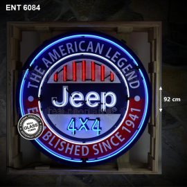 ENT 6084 Jeep 4 x 4 XL neon sign vintage automobile car American tractor neonfactory neon designs logo Signs gasoline USA American sale shop