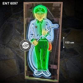 ENT 6097 Texaco service man XL neon sign vintage automobile car fifties American tractor neonfactory neon designs logo Signs gasoline USA American sale shop